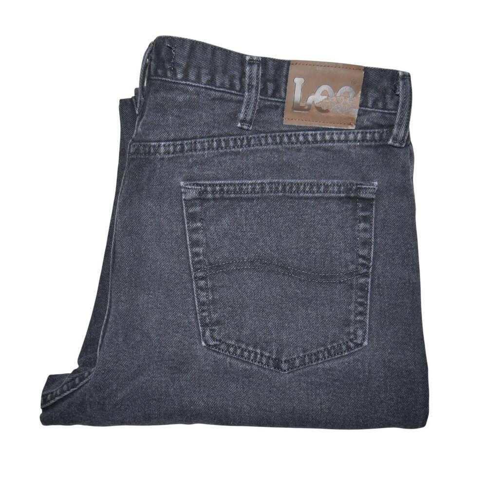 LEE Men's Classic Fit Jeans Black Wash Denim Size 40x30 Vintage